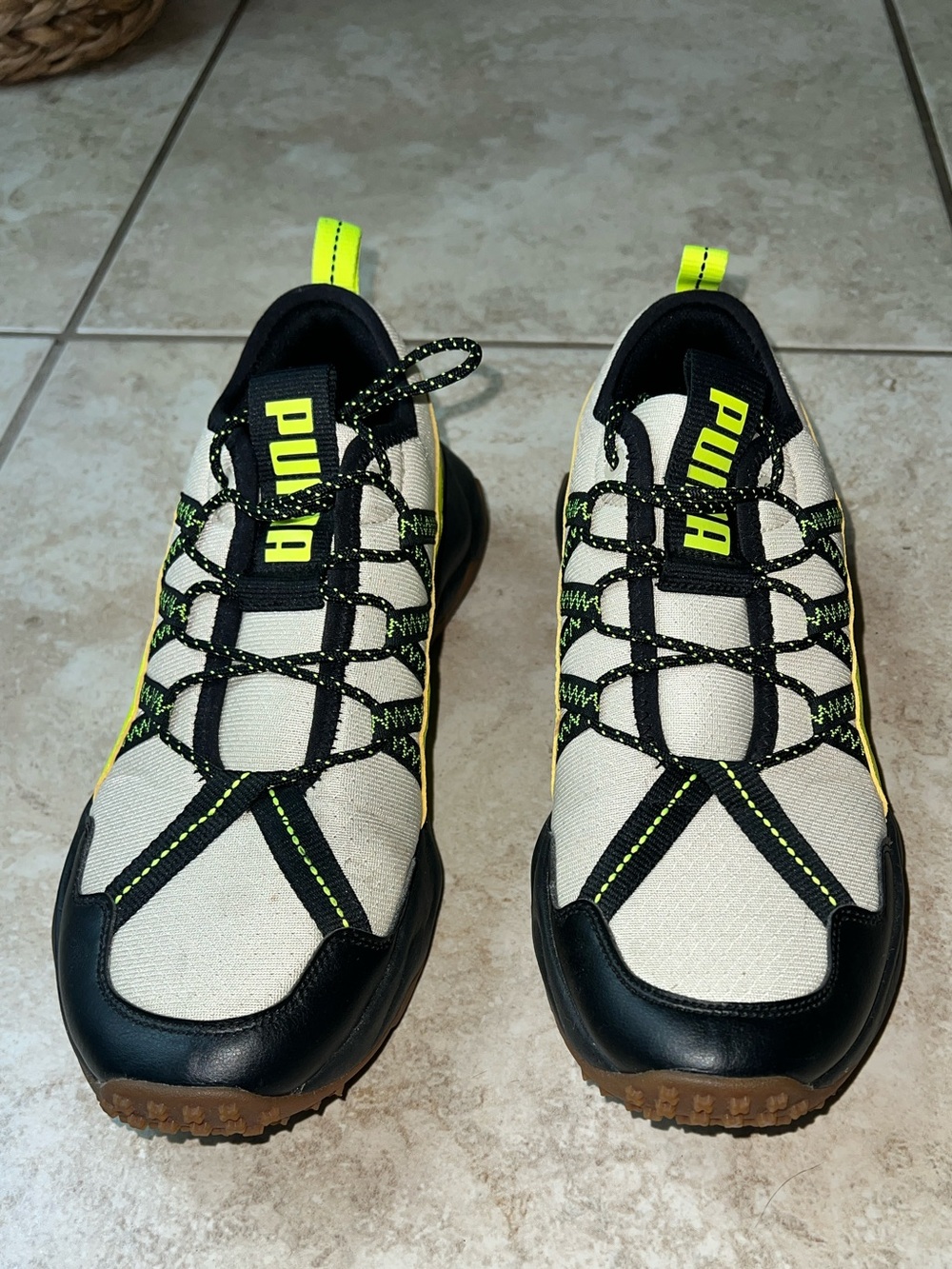 New Puma Ember Trail Shoes Black Tan Yellow Mens Us 9.5 Hiking Running 193130-01 View 6
